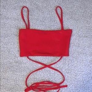 SOLD...Red Crop Top